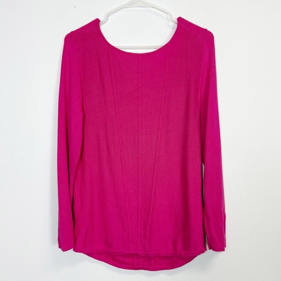 C Wonder Sweater Womens Size Large Pink Scoop Neck Cutouts - Picture 6 of 9